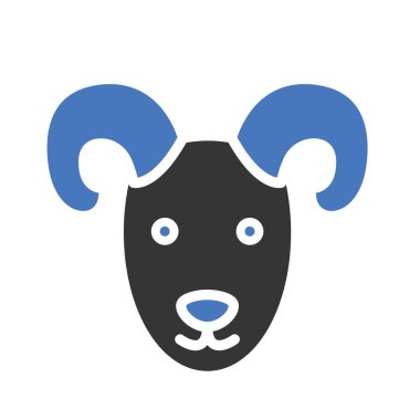 Vahşi Keçi İzole edilmiş Vektör simgesi Kolayca değiştirilebilir veya düzenlenebilir