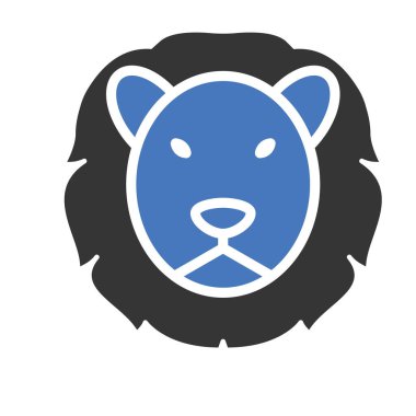 Kolayca değiştirilebilen ya da düzenlenebilen Aslan İzole Vektör simgesi