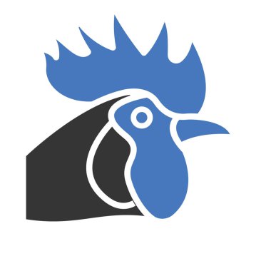 Horoz İzole Vektör simgesi Kolayca değiştirilebilir veya düzenlenebilir