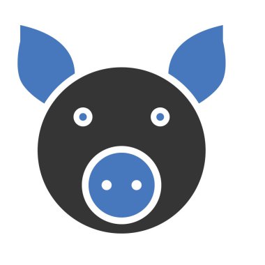 Yaban domuzu izole edilmiş vektör simgesi kolayca değiştirilebilir ya da düzenlenebilir