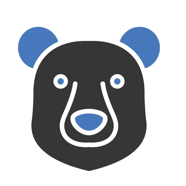 Bear Isolated Vector Icon Can Easily Modified Edited — Stockový vektor