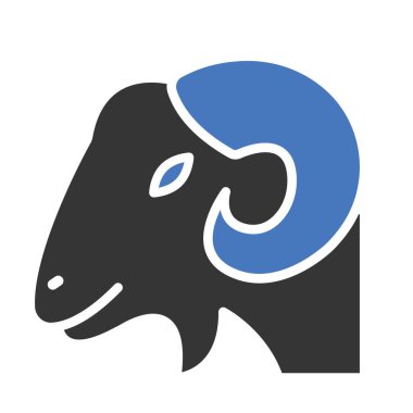 Dağ Keçisi İzole edilmiş Vektör simgesi Kolayca değiştirilebilir veya düzenlenebilir