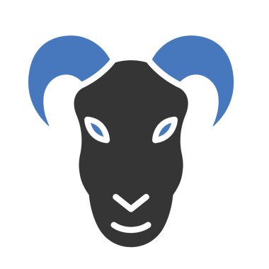 Mouflon Keçisi Kolayca değiştirilebilir veya düzenlenebilir Vektör simgesi