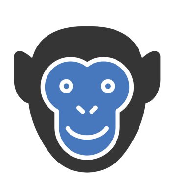 Kolayca değiştirilebilen ya da düzenlenebilen Maymun İzole Vektör simgesi
