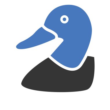 Kolayca değiştirilebilen ya da düzenlenebilen Ördek İzole Vektör simgesi