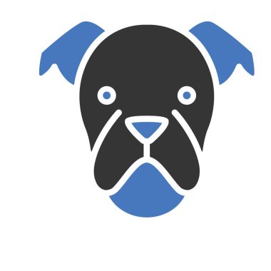 Kolayca değiştirilebilen veya düzenlenebilen Bulldog izole edilmiş Vektör simgesi