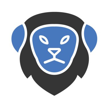 Kolayca değiştirilebilen ya da düzenlenebilen Aslan İzole Vektör simgesi