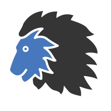 Kolayca değiştirilebilen ya da düzenlenebilen Aslan İzole Vektör simgesi