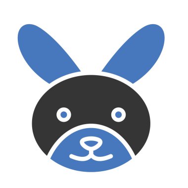 Kolayca değiştirilebilen ya da düzenlenebilen Tavşan İzole Vektör simgesi