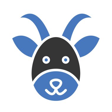 Kolayca değiştirilebilen ya da düzenlenebilen antilop izole edilmiş Vektör simgesi