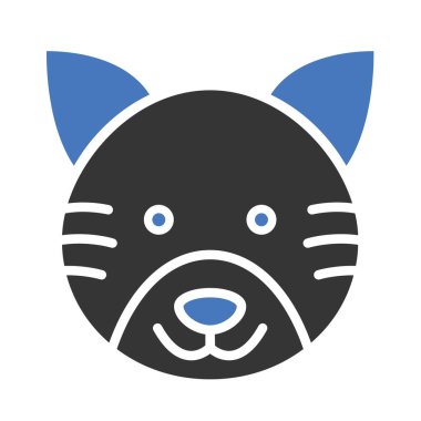 Kolayca değiştirilebilen ya da düzenlenebilen Kedi İzole Vektör simgesi