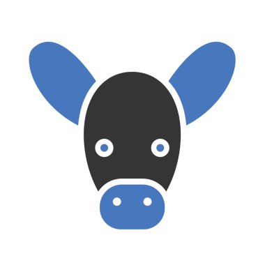 Kolayca değiştirilebilen veya düzenlenebilen İnek İzole Vektör simgesi