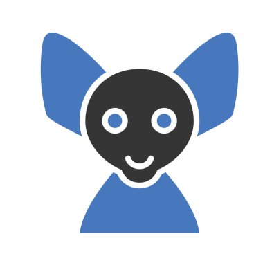 Chihuahua izole edilmiş vektör simgesi kolayca değiştirilebilir ya da düzenlenebilir