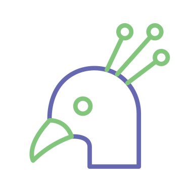 Kolayca değiştirilebilen veya düzenlenebilen Tavuskuşu İzole Edilmiş Vektör simgesi