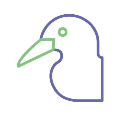 Kolayca değiştirilebilen ya da düzenlenebilen güvercin izole edilmiş Vektör simgesi