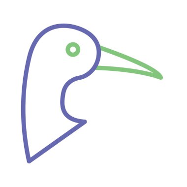 Kolayca değiştirilebilen veya düzenlenebilen martı izole edilmiş Vektör simgesi