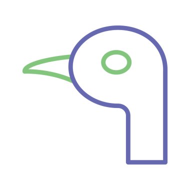 Kolayca değiştirilebilen veya düzenlenebilen martı izole edilmiş Vektör simgesi