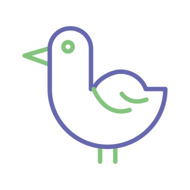 Kolayca değiştirilebilen ya da düzenlenebilen Ördek İzole Vektör simgesi