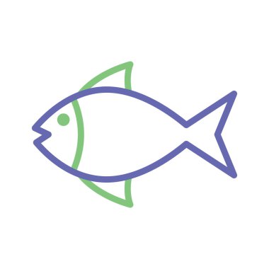 Kolayca değiştirilebilen ya da düzenlenebilen Balık İzole Vektör simgesi