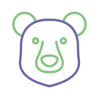 Kolayca değiştirilebilen ya da düzenlenebilen Ayıcık İzole Vektör simgesi