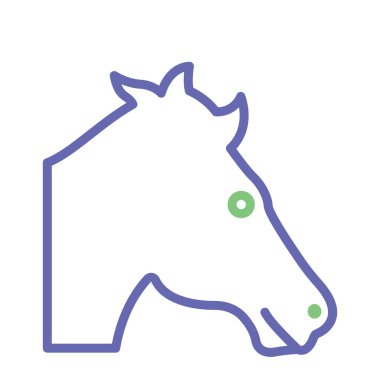 Kolayca değiştirilebilir ya da düzenlenebilir At İzole Vektör simgesi