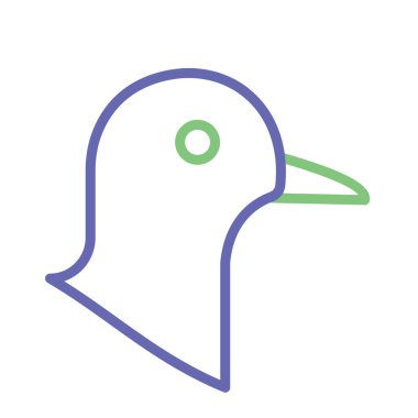 Kolayca değiştirilebilen ya da düzenlenebilen güvercin izole edilmiş Vektör simgesi