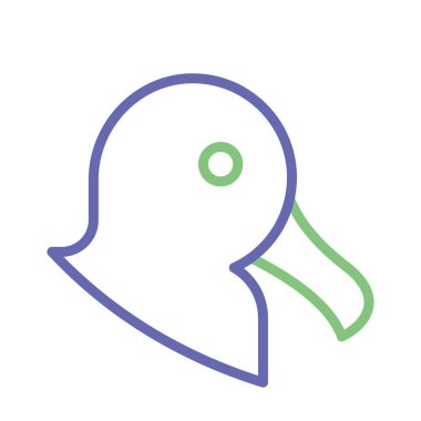 Kolayca değiştirilebilen ya da düzenlenebilen Ördek İzole Vektör simgesi