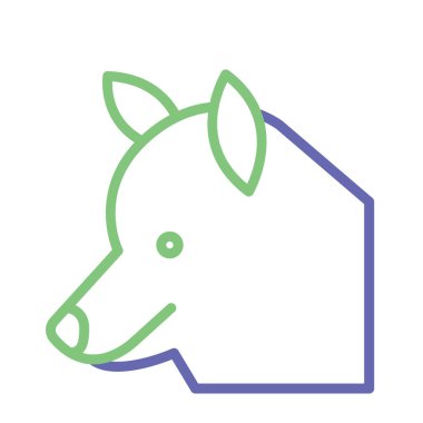 Kolayca değiştirilebilen veya düzenlenebilen Kurt İzole Vektör simgesi