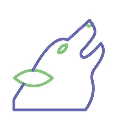 Kolayca değiştirilebilen veya düzenlenebilen Kurt İzole Vektör simgesi