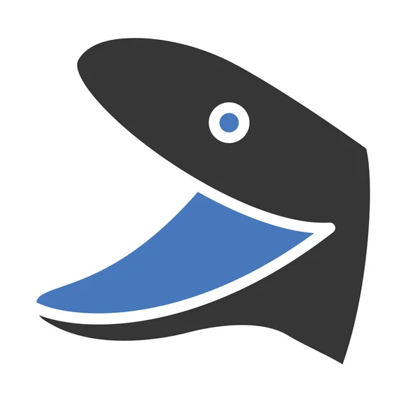 Icona Dolphin Face Isolated Vector Che Può Essere Facilmente Modificata — Vettoriale Stock