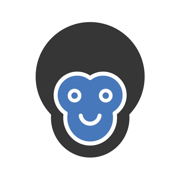 Monkey Isolated Vector Icon Can Easily Modified Edited — Stock Vector