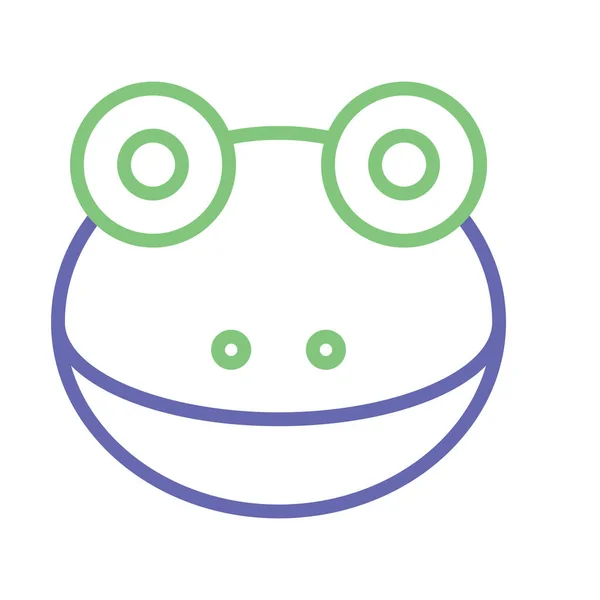 青蛙隔离向量图标 可以很容易地修改或编辑 — 图库矢量图片