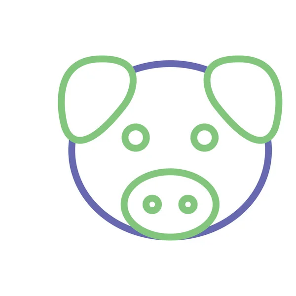 Pig Isolated Vector Icon Can Easily Modified Edited — Stock Vector