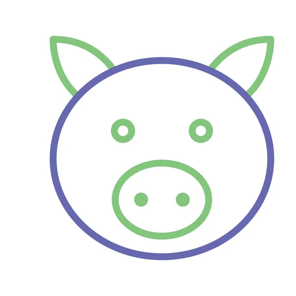 Pig Isolated Vector Icon Can Easily Modified Edited — Stock Vector