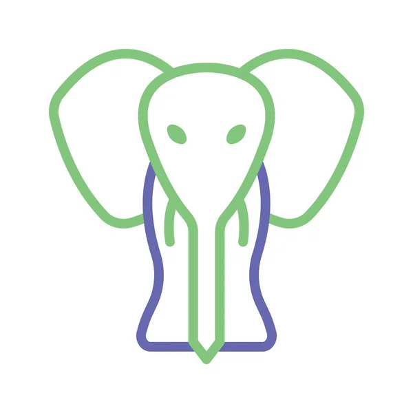 Icône Vectorielle Isolée Éléphant Qui Peut Être Facilement Modifiée Modifiée — Image vectorielle