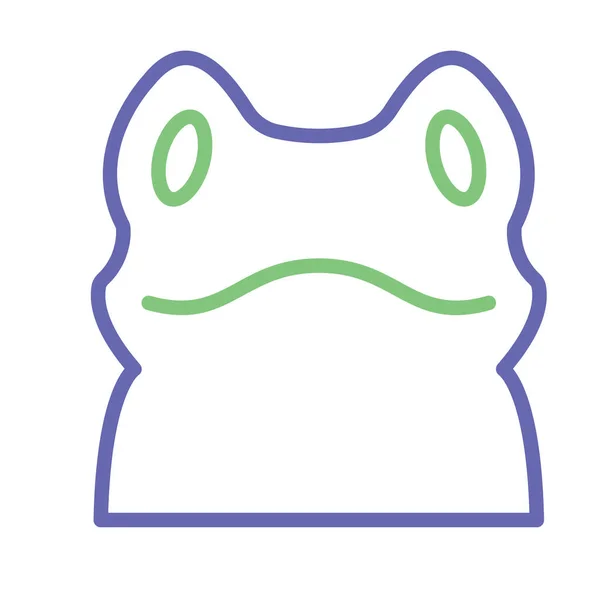 青蛙隔离向量图标 可以很容易地修改或编辑 — 图库矢量图片