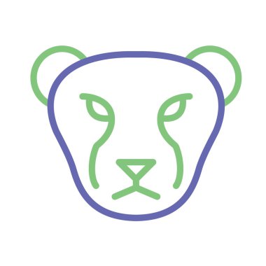 Kolayca değiştirilebilen ya da düzenlenebilen Aslan İzole Vektör simgesi