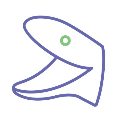 Yunus Yüzü Kolayca değiştirilebilen veya düzenlenebilen izole edilmiş Vektör simgesi