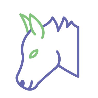 Kolayca değiştirilebilir ya da düzenlenebilir At İzole Vektör simgesi