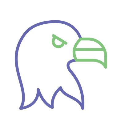 Kolayca değiştirilebilen ya da düzenlenebilen izole edilmiş Toucan Vektör simgesi