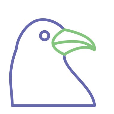 Kolayca değiştirilebilen ya da düzenlenebilen güvercin izole edilmiş Vektör simgesi