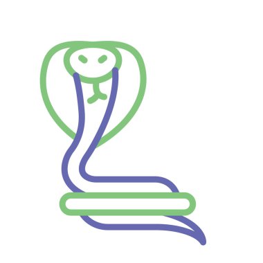 Kolayca değiştirilebilen ya da düzenlenebilen Yılan İzole Vektör simgesi