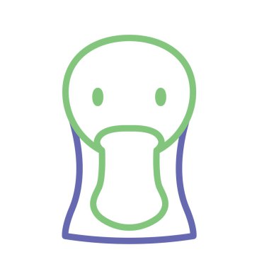 Kolayca değiştirilebilen ya da düzenlenebilen Mallard Duck izole edilmiş Vektör simgesi