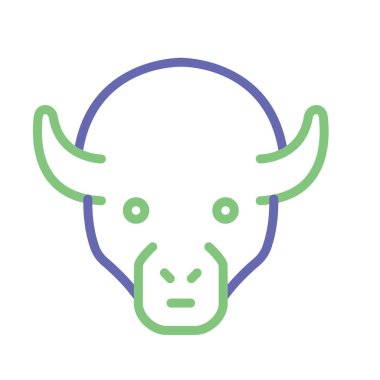 Kolayca değiştirilebilen veya düzenlenebilen Öküz İzole Vektör simgesi