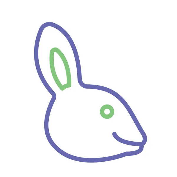 Rabbit Isolated Vector Icon Can Easily Modified Edited — Stock Vector