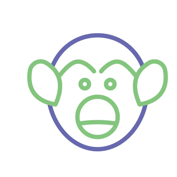 Monkey Isolated Vector Icon Can Easily Modified Edited — Stock Vector