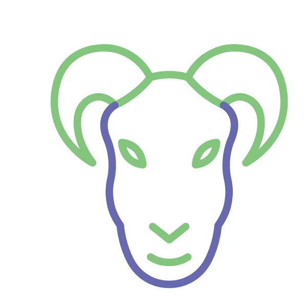 Иконка Fabflon Goat Isolated Vector Которую Можно Легко Модифицировать Настроить — стоковый вектор