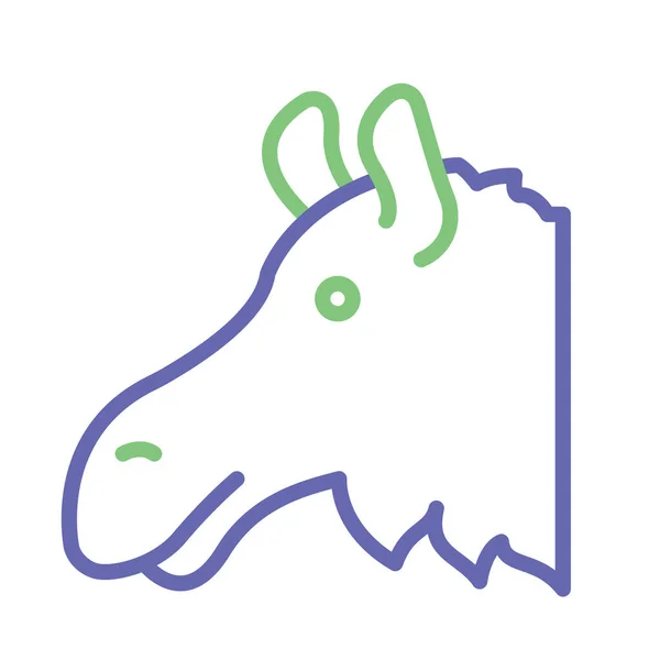 Donkey Μεμονωμένο Εικονίδιο Διάνυσμα Που Μπορεί Εύκολα Τροποποιηθεί Επεξεργαστεί — Διανυσματικό Αρχείο