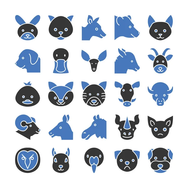 수정하거나 수있는 동물과 Vector Icons — 스톡 벡터