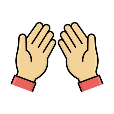 Kolayca değiştirilebilen ya da düzenlenebilen Dua Edilmiş Vektör simgesi